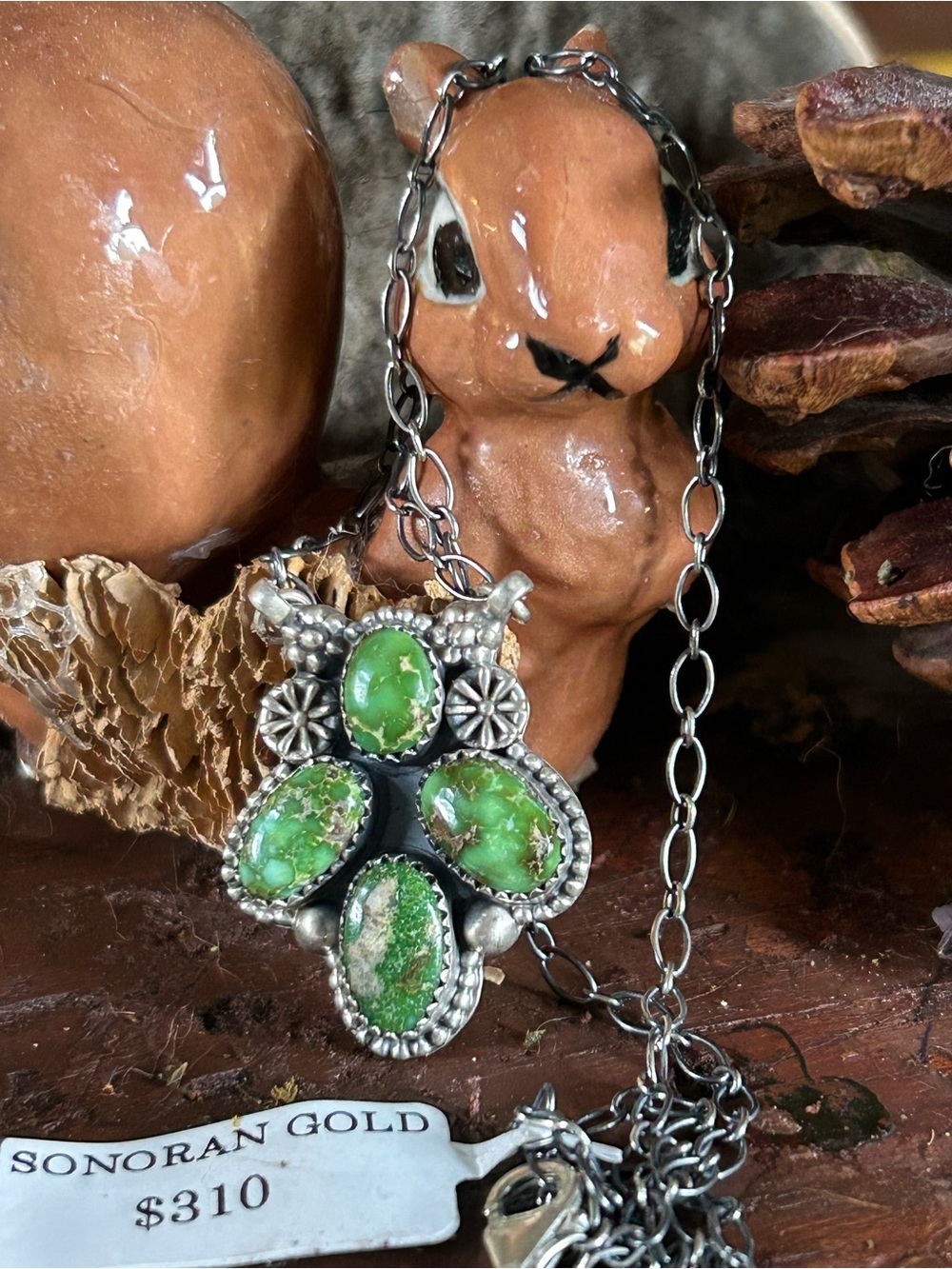 925 Sterling stunning Sonoran turquoise necklace
